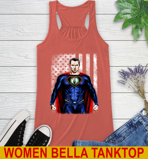 NBA Basketball Boston Celtics Superman DC Shirt Racerback Tank - Image 4