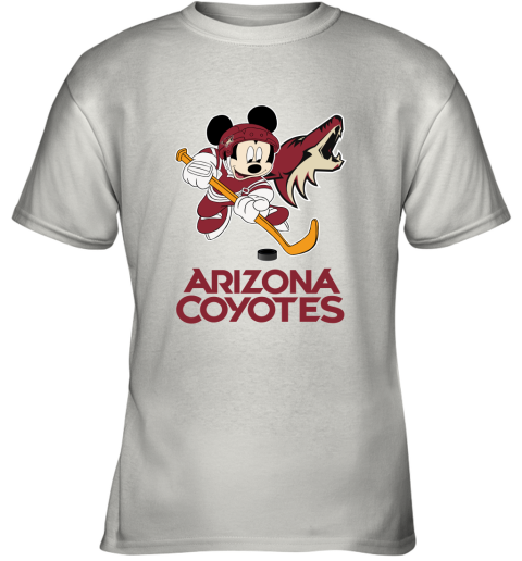 NHL Hockey Mickey Mouse Team Arizona Coyotes Youth T-Shirt