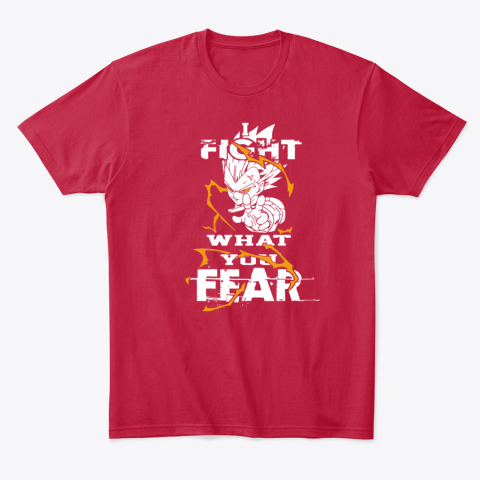 2x1o dragon ball vegeta ndash fight what you fear classic t shirt 2 front red