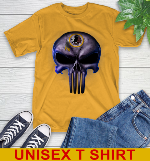 Washington Redskins NFL Football Punisher Skull Sports T-Shirt 2