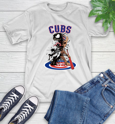 MLB Chicago Cubs Baseball Venom Groot Guardians Of The Galaxy T-Shirt