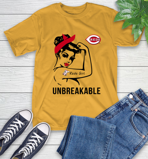 MLB Cincinnati Reds Girl Unbreakable Baseball Sports T-Shirt 2