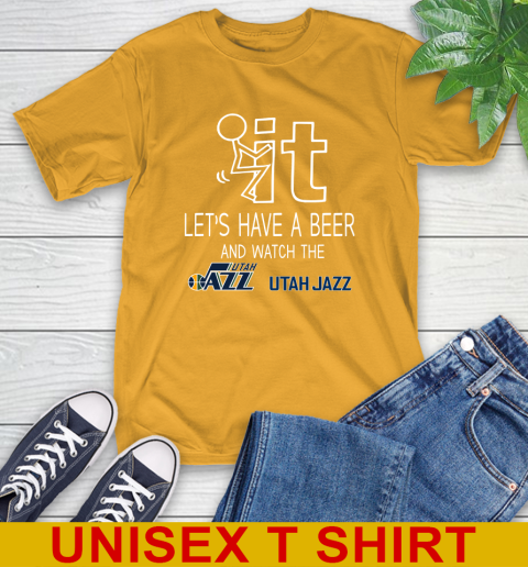 Utah Jazz Basketball NBA Let's Have A Beer And Watch Your Team Sports T-Shirt 2