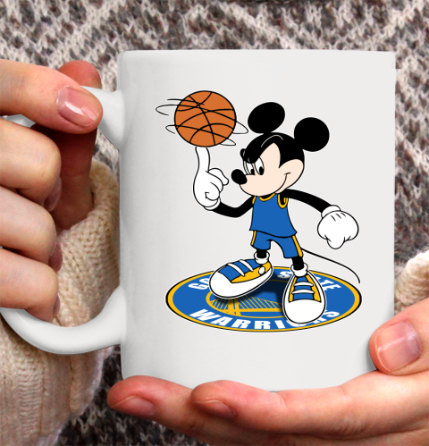 NBA Basketball Golden State Warriors Cheerful Mickey Disney Shirt Ceramic Mug 11oz 2