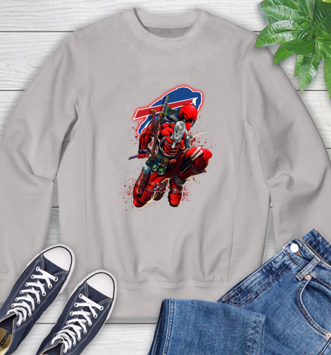 NFL Deadpool Marvel Comics Sports Football Buffalo Bills Sweatshirt 12