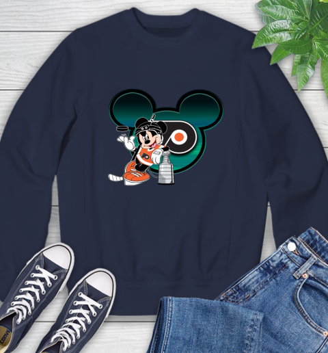 NHL Philadelphia Flyers Stanley Cup Mickey Mouse Disney Hockey T Shirt Sweatshirt 3