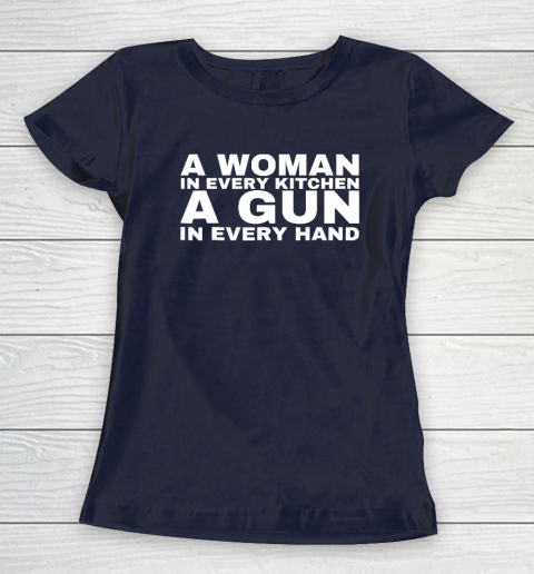 A Woman In Every Kitchen A Gun In Every Hand Shirt Sean Strickland Women's T-Shirt 2
