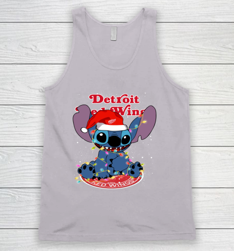 Detroit Red Wings NHL Hockey noel stitch Christmas Tank Top 3 Detroit Red Wings NHL Hockey noel stitch Christmas Tank Top - Image 3