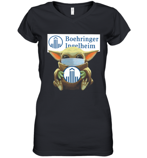 Baby Yoda Hug Boehringer Ingelheim Women's V-Neck T-Shirt