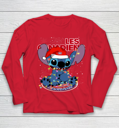 Montreal Canadiens NHL Hockey noel stitch Christmas Youth Long Sleeve 7
