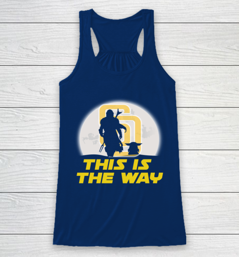 San Diego Padres MLB Baseball Star Wars Yoda And Mandalorian This Is The Way Racerback Tank 6