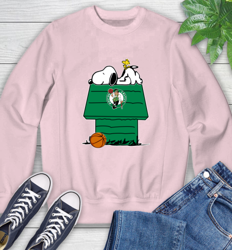 Boston Celtics NBA Basketball Snoopy Woodstock The Peanuts Movie Sweatshirt 9