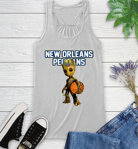 New Orleans Pelicans NBA Basketball Groot Marvel Guardians Of The Galaxy Racerback Tank