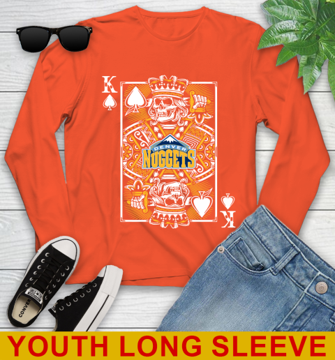 Denver Nuggets NBA Basketball The King Of Spades Death Cards Shirt Youth Long Sleeve 3
