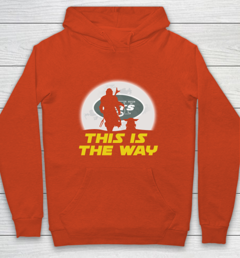 New York Jets NFL Football Star Wars Yoda And Mandalorian This Is The Way Youth Hoodie 3