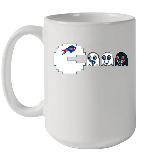 Buffalo Bills NFL Football Pac Man Champion Ceramic Mug 15oz