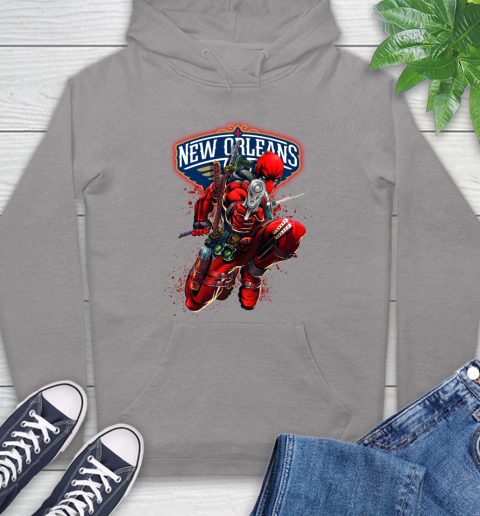 NBA Deadpool Marvel Comics Sports Basketball New Orleans Pelicans Hoodie 6