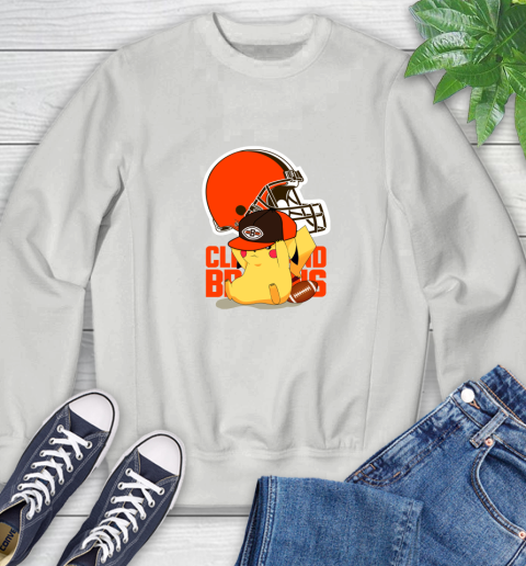 NFL Pikachu Football Sports Cleveland Browns Sweatshirt 5