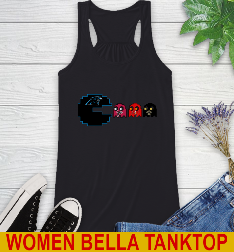 Carolina Panthers NFL Football Pac Man Champion Racerback Tank 2