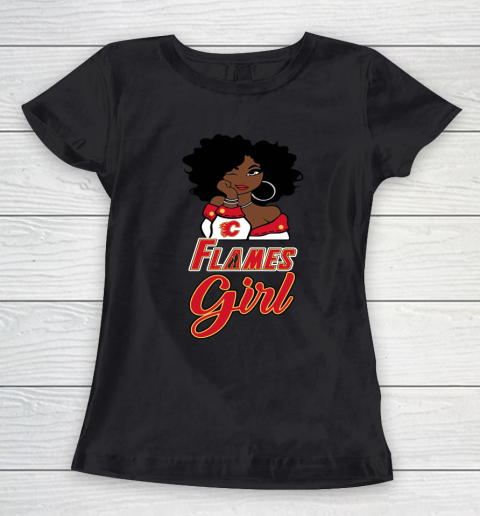 Calgary Flames Girl NHL Women's T-Shirt 2