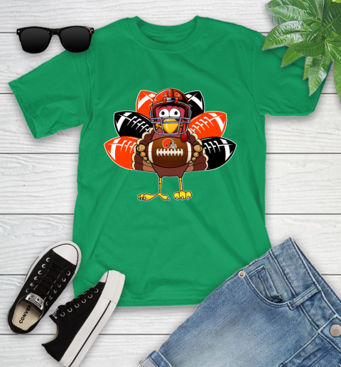 Cleveland Browns Turkey Thanksgiving Day Youth T-Shirt 6