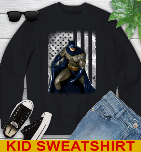 Milwaukee Brewers MLB Baseball Batman DC American Flag Shirt Youth Sweatshirt