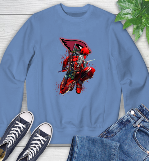 NFL Deadpool Marvel Comics Sports Football Arizona Cardinals Sweatshirt 11