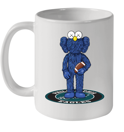 NFL Football Philadelphia Eagles Kaws Bff Blue Figure Shirt Ceramic Mug 11oz