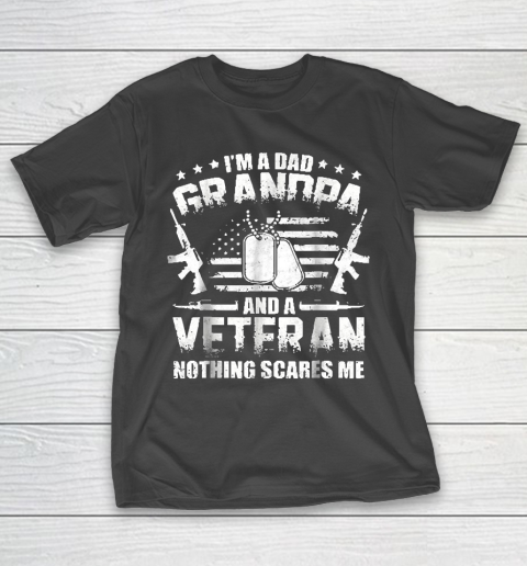 Grandpa Funny Gift Apparel  I'm A Dad Grandpa Veteran Father's Day T-Shirt 1