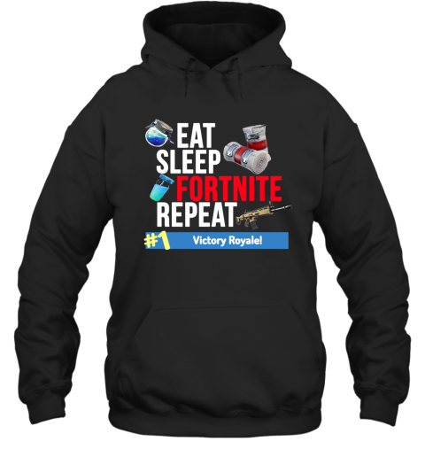 az0n eat sleep fortnite repeat for gamer 1 victory royale fortnite shirts hoodie 23 front black