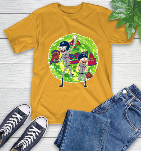 MLB Atlanta Braves Rick And Morty Baseball Sports T-Shirt 3
