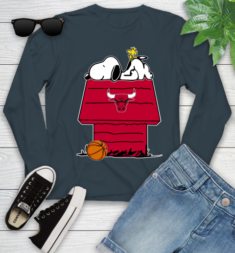 Chicago Bulls NBA Basketball Snoopy Woodstock The Peanuts Movie Youth Long Sleeve 8