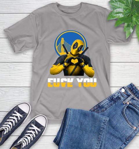NBA Golden State Warriors Deadpool Love You Fuck You Basketball Sports T-Shirt 6