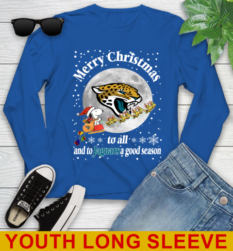 Jacksonville Jaguars Merry Christmas To All And To Jaguars A Good Season NFL Football Sports Youth Long Sleeve 10