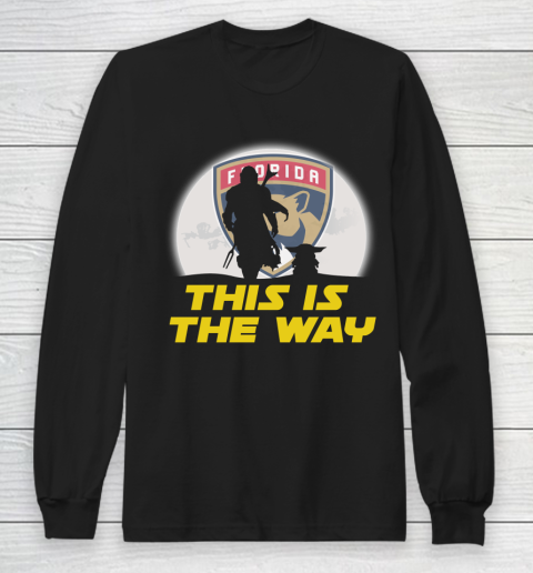Florida Panthers NHL Ice Hockey Star Wars Yoda And Mandalorian This Is The Way Long Sleeve T-Shirt