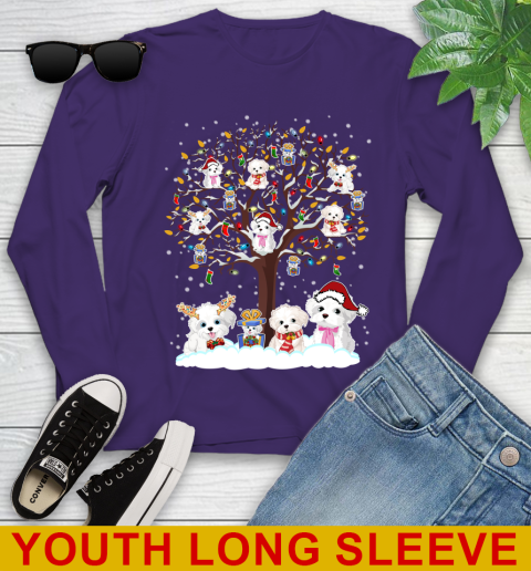 Bichon Frise dog pet lover light christmas tree shirt 120