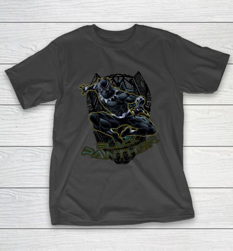 Marvel Black Panther Gold Trimmed Pounce Graphic T-Shirt