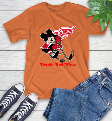 NHL Detroit Red Wings Mickey Mouse Disney Hockey T Shirt T-Shirt 5
