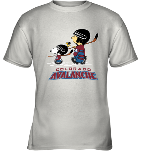 Let's Play Colorado Avalanche Ice Hockey Snoopy NHL Youth T-Shirt