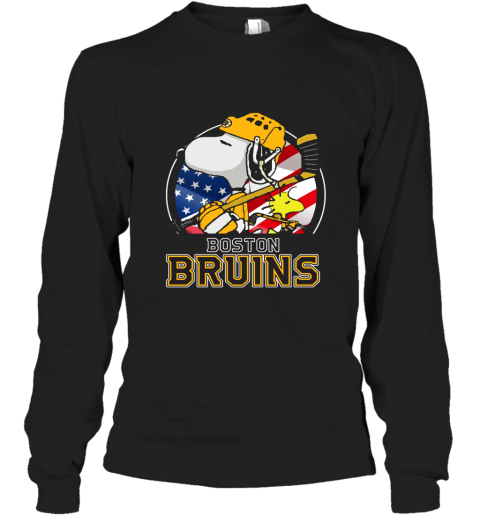 Boston Bruins Ice Hockey Snoopy And Woodstock NHL Long Sleeve T-Shirt