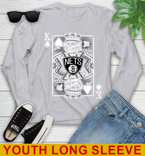 Brooklyn Nets NBA Basketball The King Of Spades Death Cards Shirt Youth Long Sleeve 5