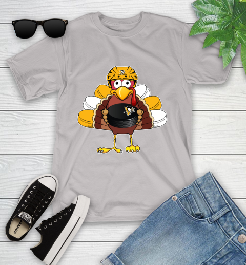 Pittsburgh Penguins Turkey Thanksgiving Day Youth T-Shirt 12
