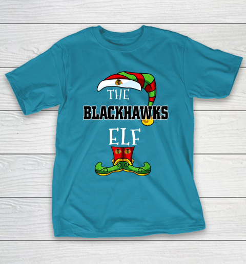 Chicago Blackhawks Christmas ELF Funny NHL T-Shirt 7