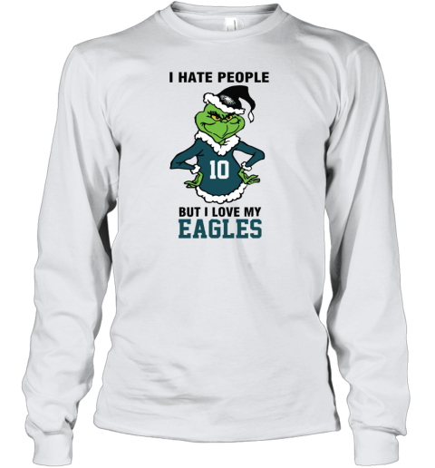 I Hate People But I Love My Eagles Philadelphia Eagles NFL Teams Youth Long Sleeve