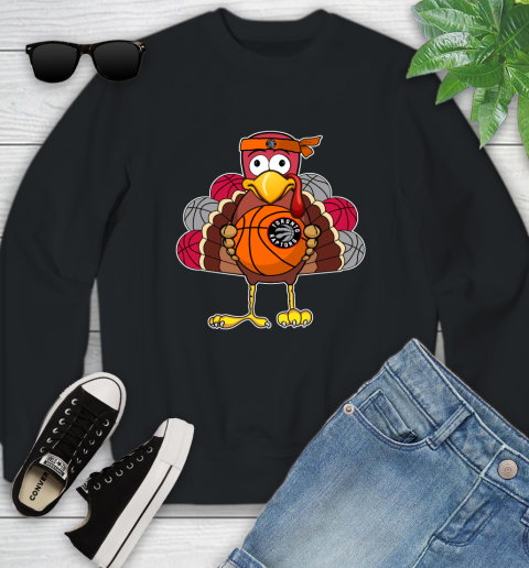 Toronto Raptors Turkey thanksgiving day Youth Sweatshirt 2