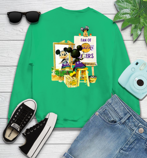 NBA Basketball Los Angeles Lakers Mickey Drawing Shirt 32 NBA Basketball Los Angeles Lakers Mickey Drawing Shirt - Image 32