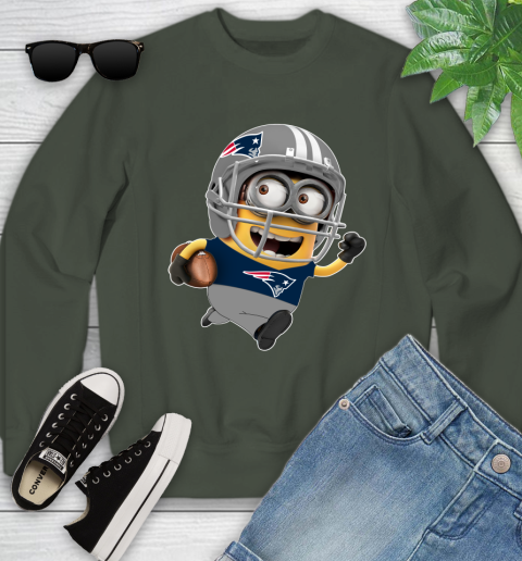 NFL New England Patriots Minions Disney Football Sports Youth Sweatshirt 10