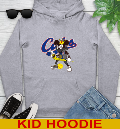 Chicago Cubs MLB Baseball Mickey Peace Sign Sports Youth Hoodie 6