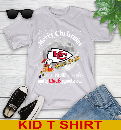 Kansas City Chiefs Merry Christmas To All And To Chiefs A Good Season NFL Football Sports Youth T-Shirt 4