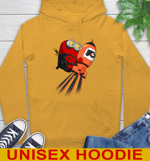 NHL Hockey Philadelphia Flyers Deadpool Minion Marvel Shirt Hoodie 2